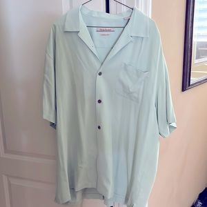 Tommy Bahama men’s shirt XXL 100% silk, mint green, great condition